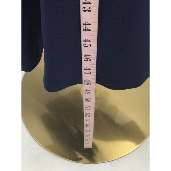 LULU'S SZ L blue halter backless peplum midi dress NEW B65 - Picture 3 of 7